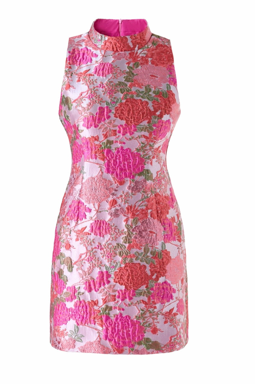 Rose Jacquard Mini Dress - PREORDER