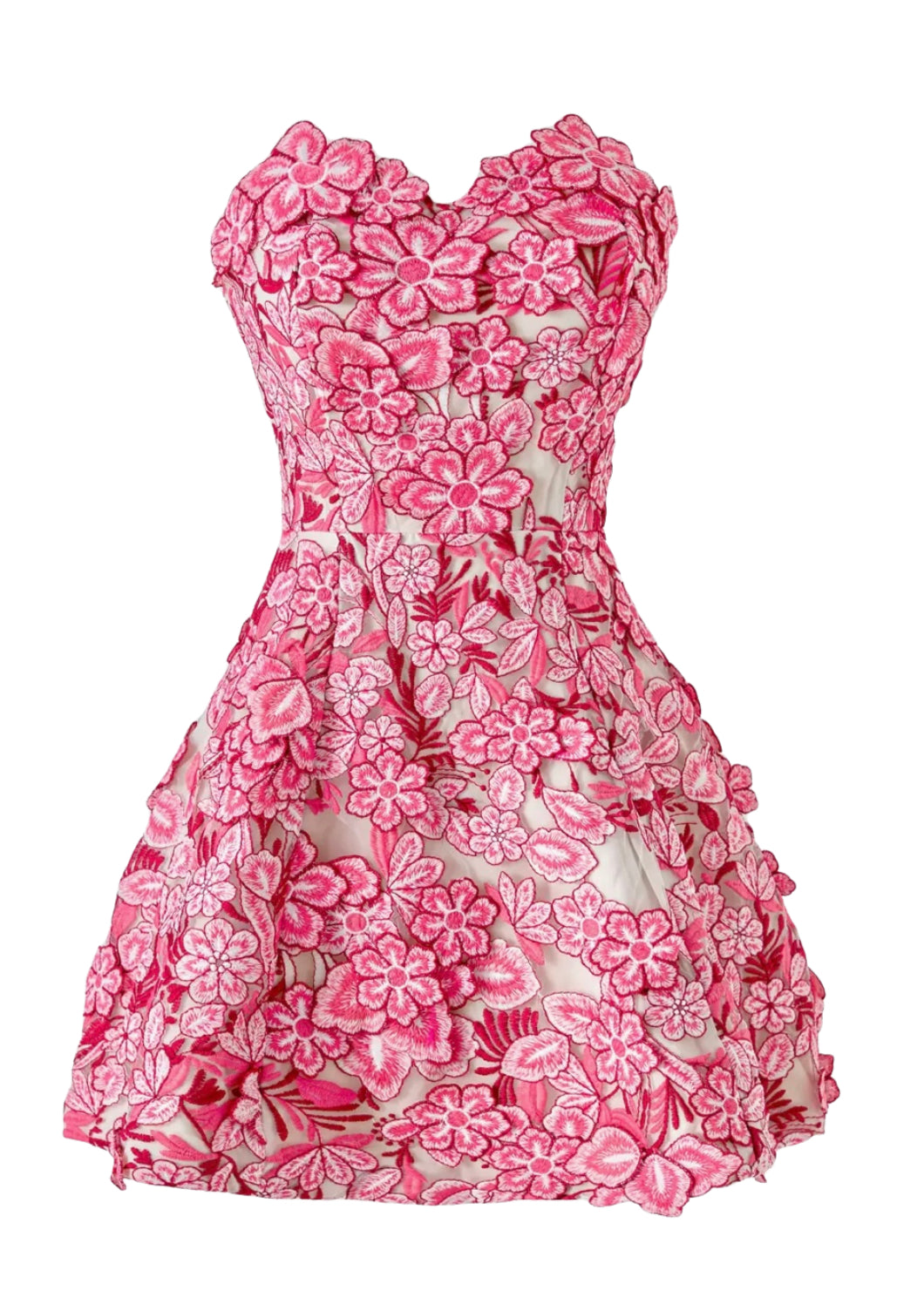 Pink Rosette Mini Dress - PREORDER